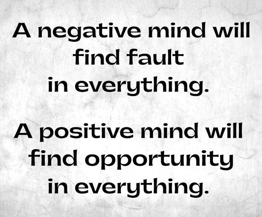 A negative mind (B&W)