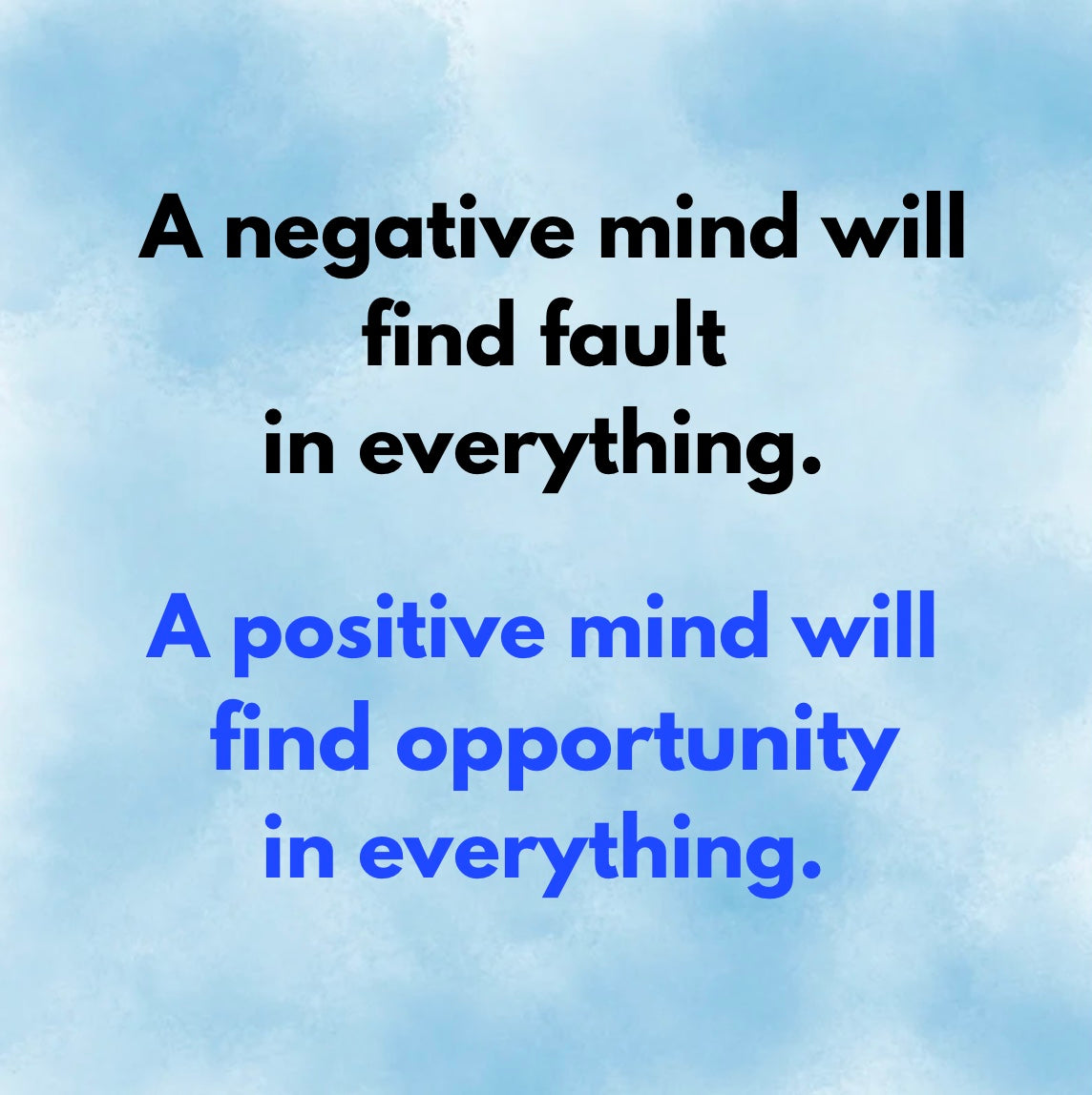 A negative mind